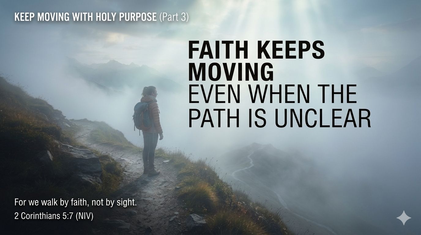 Keep Moving With Holy Purpose Part 3 – Faith Keeps Moving Even When the Path Is Unclear